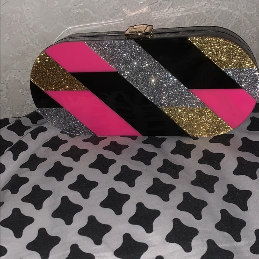 Milly clutch shoulder resin plastic fashion purse